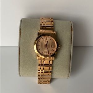 Burberry rose gold watch